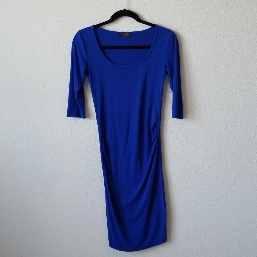 Royal Blue Maternity Tee Shirt Dress